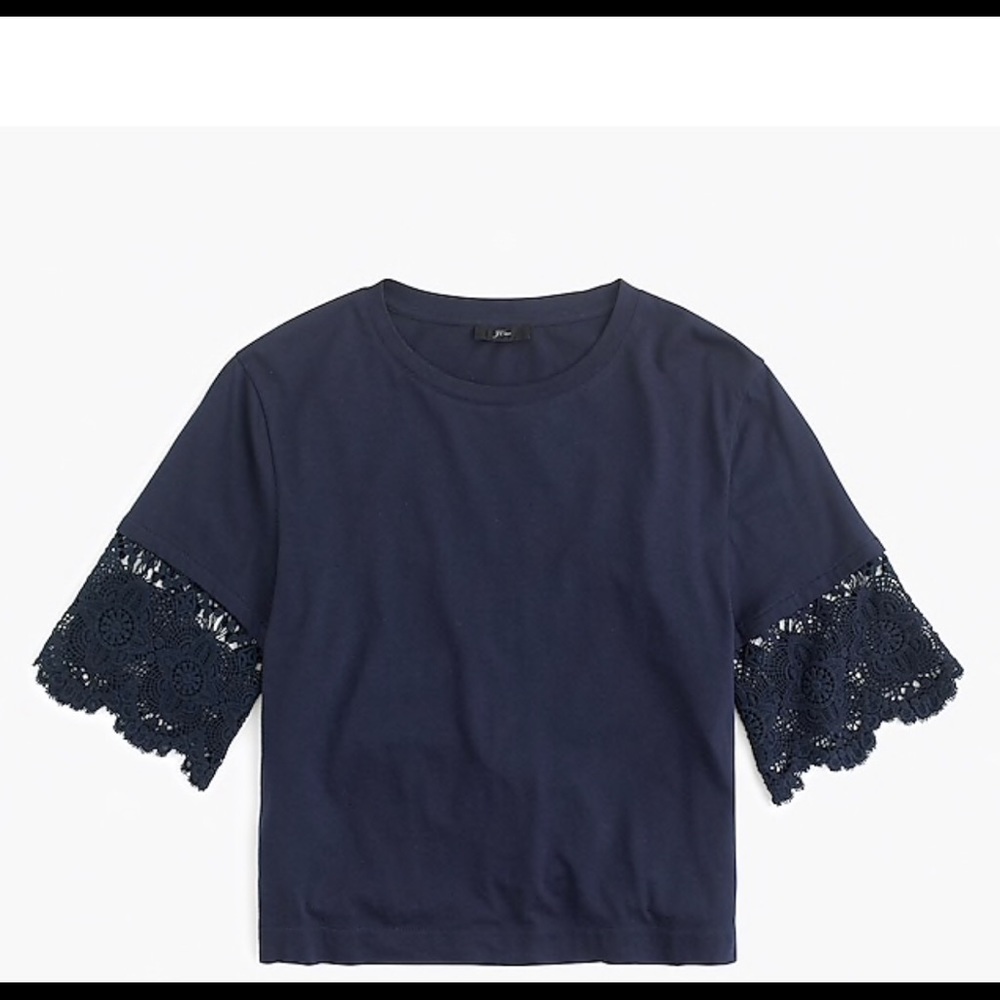 NWOT Jcrew size Small lace sleeve top